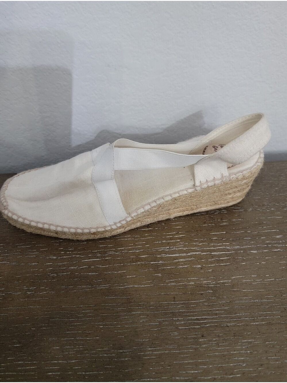 TONI PONS Slingback Espadrille Shoes Cream Linen Size 40 US 9 - Picture 3 of 8